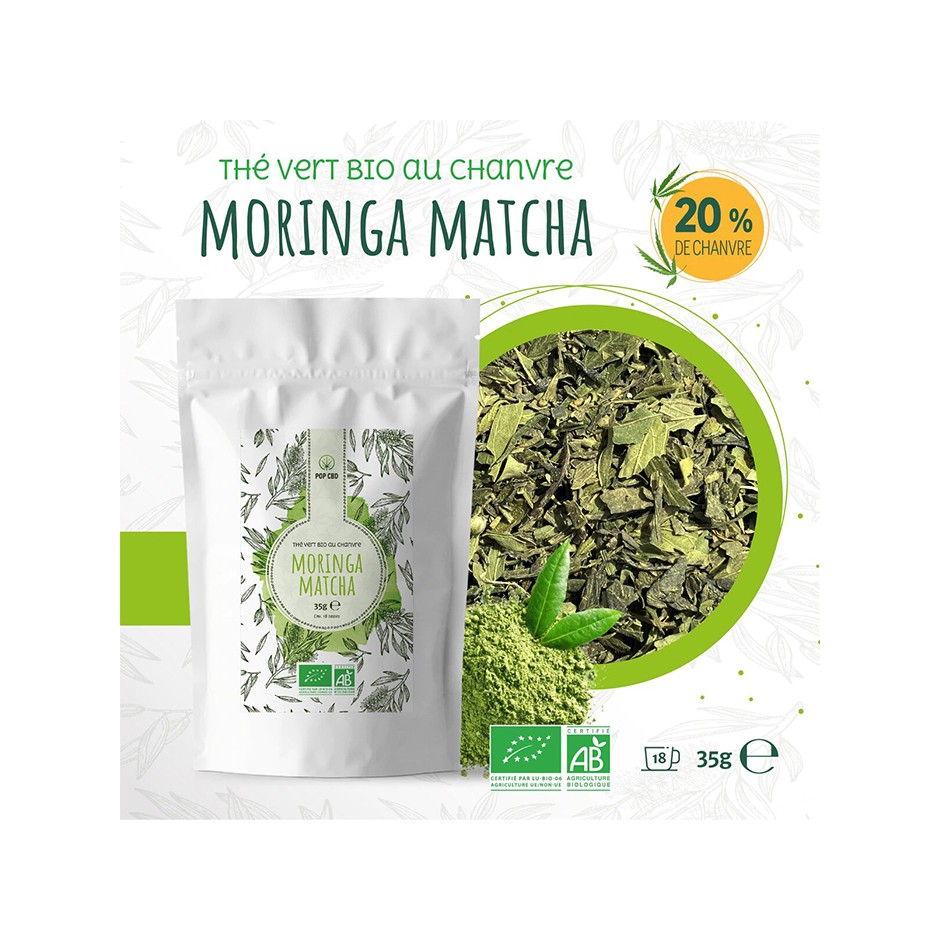 Organic green tea Hemp Moringa Matcha