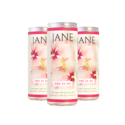 Jane Hibiscus, Strawberry & Basil CBD Drink