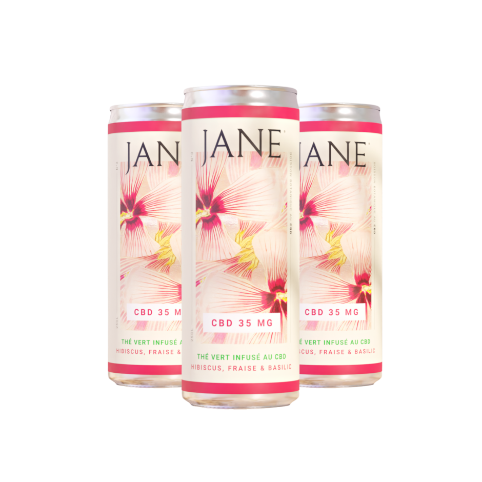 Jane Hibiscus, Strawberry & Basil CBD Drink
