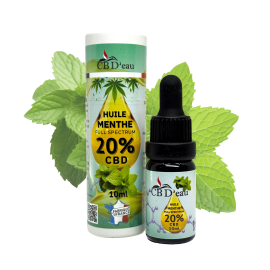 Huile CBD 20% full spectrum Menthe | CBD'EAU