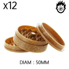 Boîte de 12 Grinders en chanvre 50 mm Kush Bong Organic
