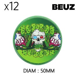 Boîte de 12 Grinders en chanvre Beuz Skeleton Vert