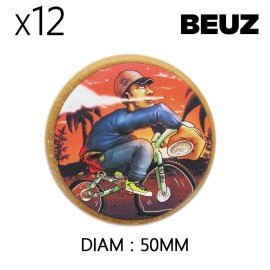 Boîte de 12 Grinders en chanvre Bike Biodégradable Marron 50mm