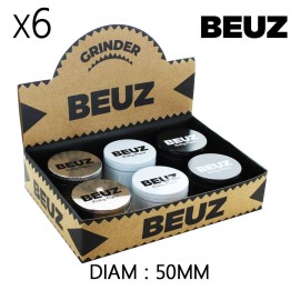 Boîte de 6 Grinders Alu 50 mm Beuz Nexius