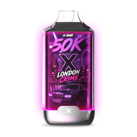 Kit X-BAR 50K Ice City London Crime + 3 e-liquides 10 ml - 10 mg/ml