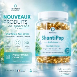 Gélules Liquides Anti-Stress Rhodiola & Mélisse Complexe CB2 | Novaloa
