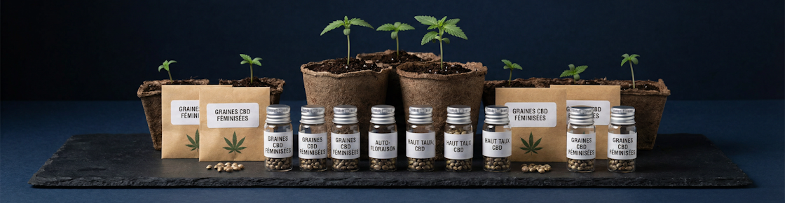 Graines CBD féminisées et autofloraison en germination - achat en gros professionnel